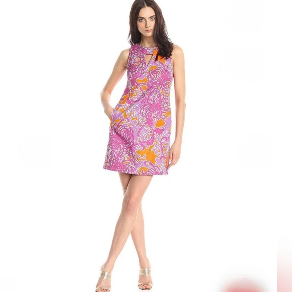 Taylor Vintage - Keyhole Sleeveless Floral Sheath Dress
